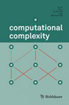 COMPUTATIONAL COMPLEXITY雜志封面